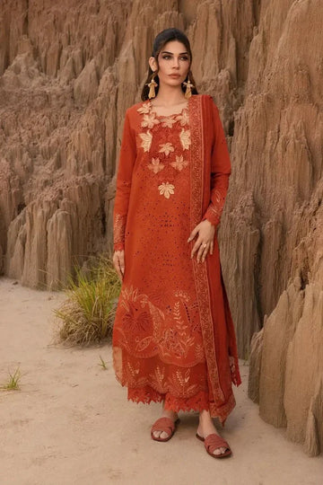 lawn 3pc- L17-Rust Orange