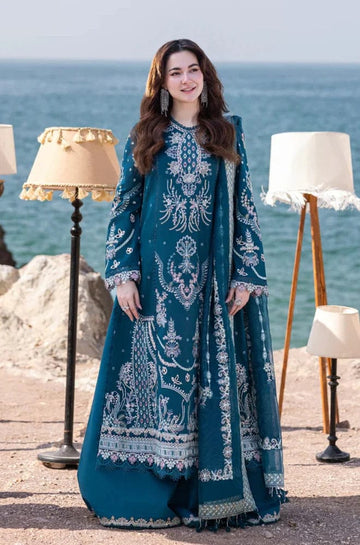 lawn 3pc- L09- teal blue