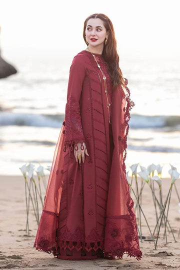 lawn 3pc- L10-burgundy