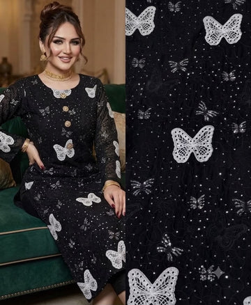 2pc emb- L27- butterfly black