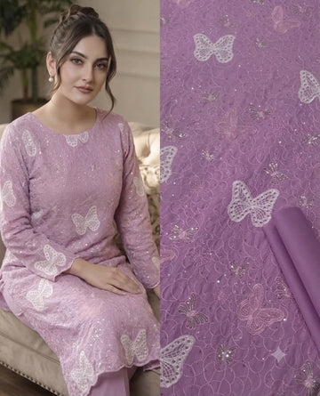 2pc emb- L30- butterfly baby pink