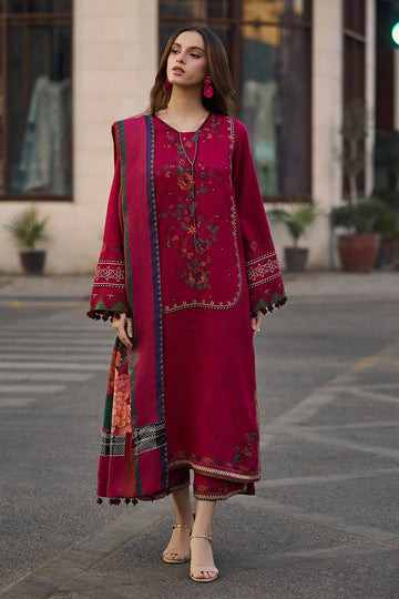 lawn 3pc- L08- Maroon